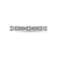 10K White Gold Diamond 1/10 Ct.Tw. Stackable Band
