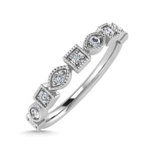 10K White Gold Diamond 1/10 Ct.Tw. Stackable Band