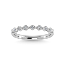 10K White Gold Diamond 1/10 Ct.Tw. Stackable Band