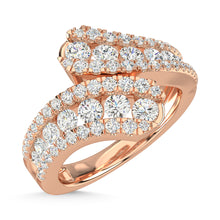14K Rose Gold Diamond 1 1/2 Ct.Tw. Fashion Ring