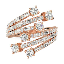 14K Rose Gold Diamond 1 5/8 Ct.Tw. Fashion Ring