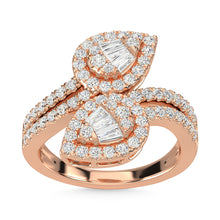 14K Rose Gold Diamond 1 Ct.Tw. Fashion Ring