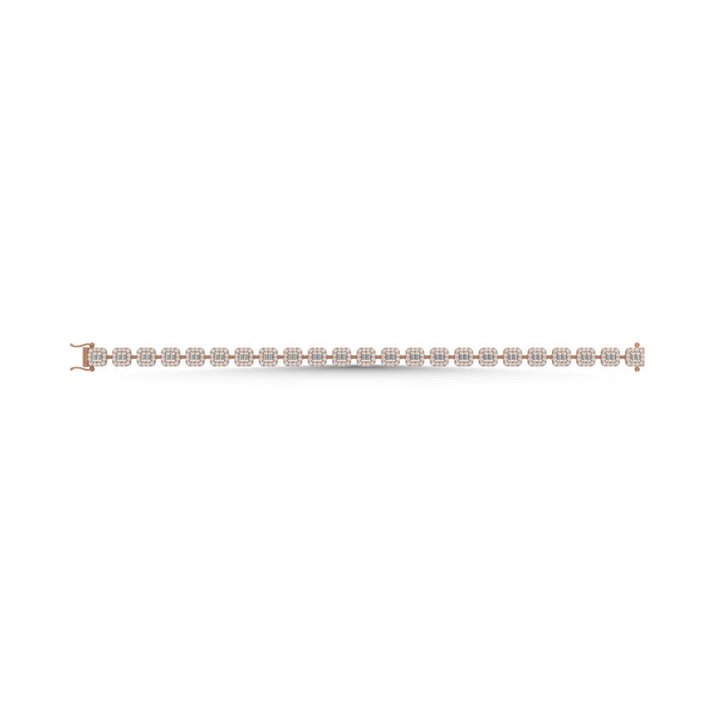 14K Rose Gold Diamond 3 5/8 Ct.Tw. Fashion Bracelet