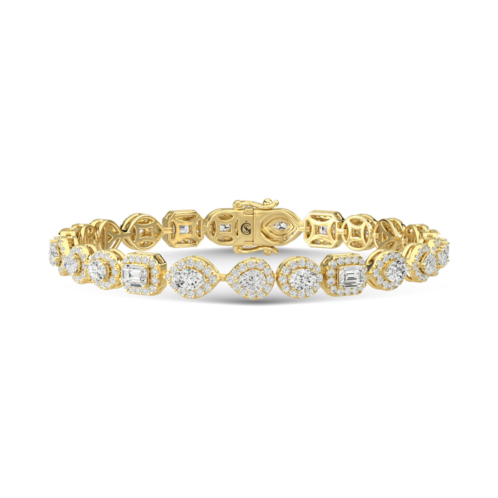 14K Yellow Gold Diamond 5 3/4 Ct.Tw. Fashion Bracelet