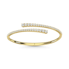 14K Yellow Gold Diamond 2 5/8 Ct.Tw. Fashion Bangle