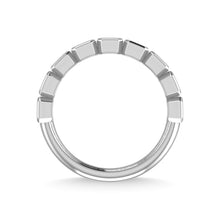 14K White Gold Diamond 1 3/4 Ct.Tw. Emerald Bezel Set Half Eternity Band