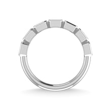 14K White Gold Diamond 1 Ct.Tw. Emerald Bezel Set Half Eternity Band