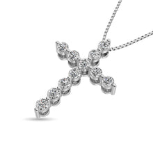 Diamond 1/2 Ct.Tw. Cross Pendant in 14K White Gold