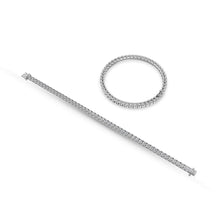 14K White Gold Lab Grown Diamond 3 Ct.Tw. Illusion Tennies Bracelet