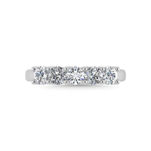 10K White Gold Lab Grown Diamond 1 Ct.Tw. 3 stone Ladies Band