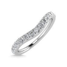 10K White Gold Lab Grown Diamond 1/3 Ct.Tw. Curve Band