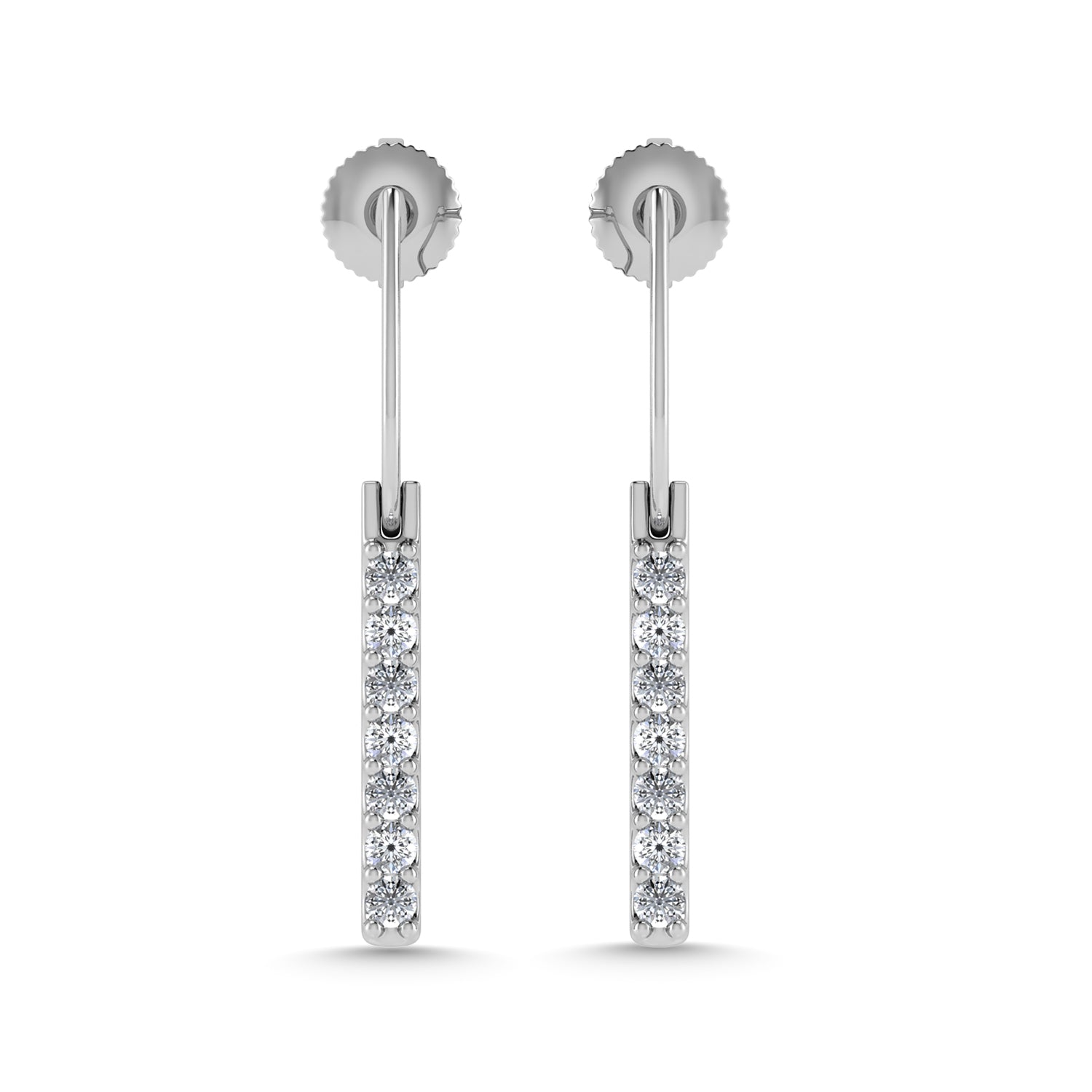 10K White Gold Lab Grown Diamond 1/4 Ct.Tw. Earrings