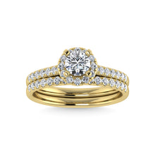 10K Yellow Gold Lab Grown Diamond 1 Ct.Tw. Bridal Ring