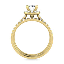 10K Yellow Gold Lab Grown Diamond 2 Ct.Tw. Bridal Ring