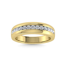 10K Yellow Gold Lab Grown Diamond 1/2 Ct.Tw. Channel Set Wedding Band