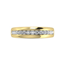 10K Yellow Gold Lab Grown Diamond 1/2 Ct.Tw. Channel Set Wedding Band