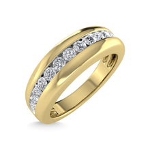 10K Yellow Gold Lab Grown Diamond 1/2 Ct.Tw. Channel Set Wedding Band