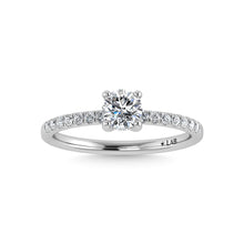 14K White Gold Lab Grown Diamond 1 Ct.Tw. Plain Shank Engagement Ring