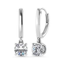14K White Gold Lab Grown Diamond 1/2 Ct.Tw. Dangler Earrings