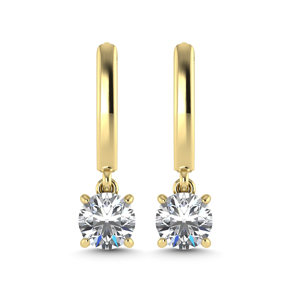 14K Yellow Gold Lab Grown Diamond 1 Ct.Tw. Dangler Earrings
