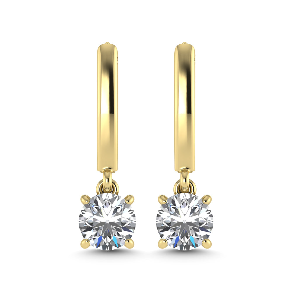 14K Yellow Gold Lab Grown Diamond 3 Ct.Tw. Dangler Earrings