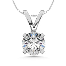 14K White Gold Lab Grown Diamond 1 1/2 Ct.Tw. Solitaire Pendant