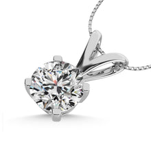 14K White Gold Lab Grown Diamond 1 1/2 Ct.Tw. Solitaire Pendant