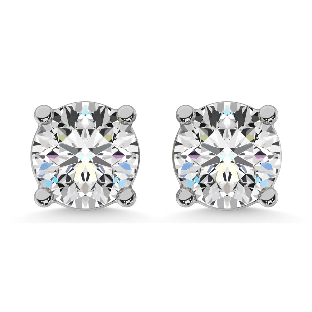 14K White Gold 1/6 Ct.Tw. Premium Diamond Stud Earrings