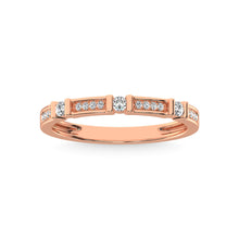 14K Rose Gold 1/6 Ct.Tw. Diamond Stackable Band